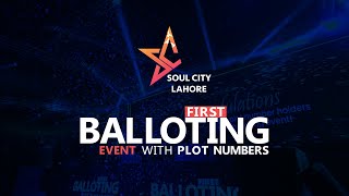 Plot Numbers Unveiled: A thrilling moment at Soul City Lahore's Balloting Event.